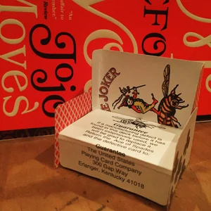 A miniature armchair made from playing cards