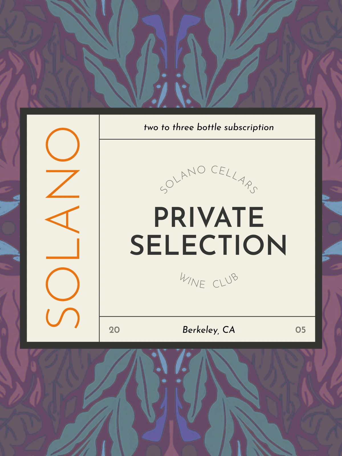Solano Cellars Private Selection label