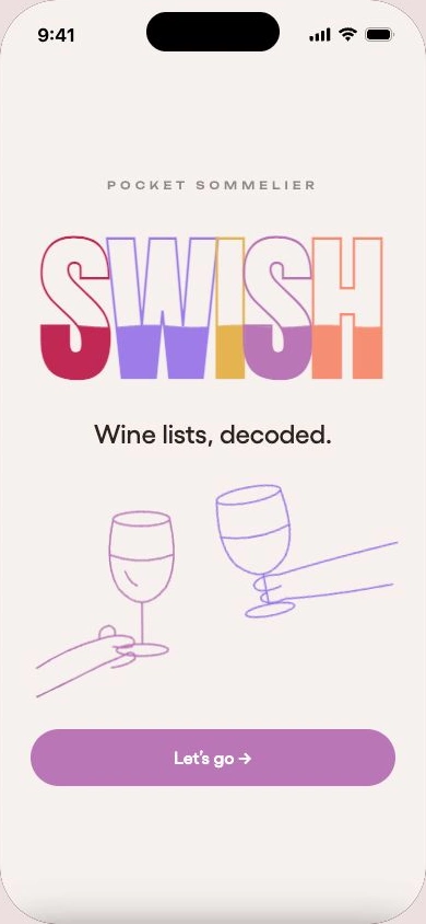 Swish branded welcome screen